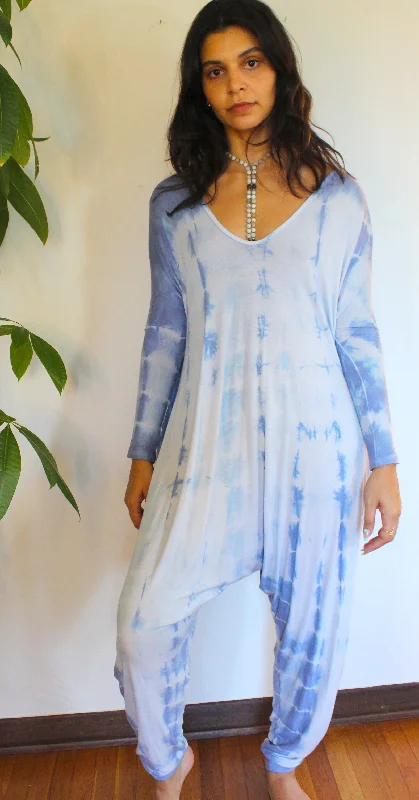 Tie Dye Long Sleeve Yoga Harem Jumpsuit