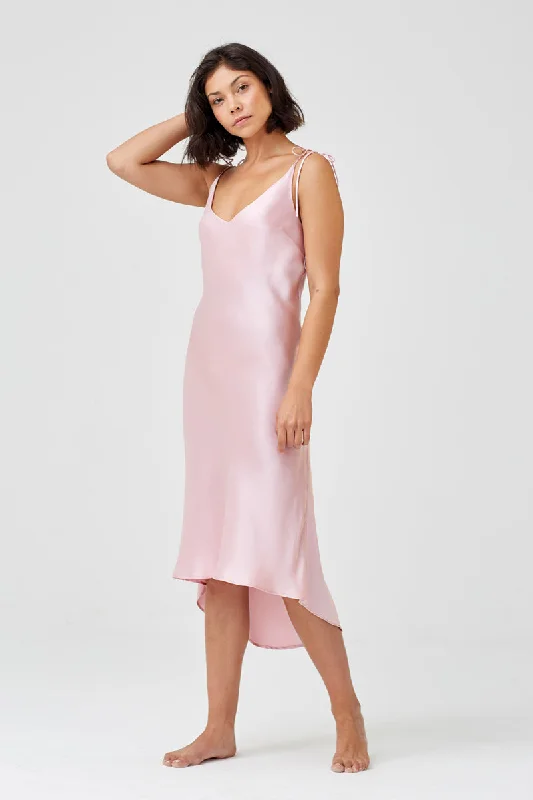 Aurora Pale Pink Silk Nightdress