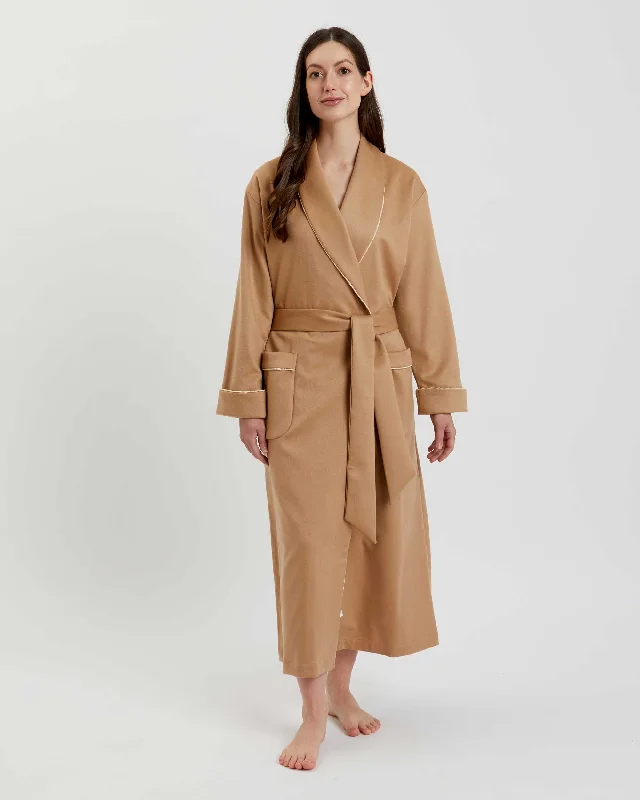 Women's Cashmere Robe - Camel