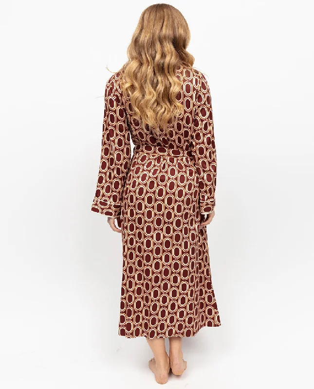 Fitzrovia Chain Print Long Dressing Gown