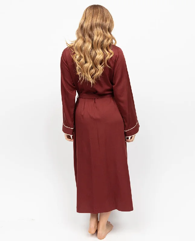 Fitzrovia Rust Brown Long Dressing Gown