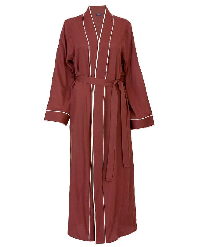 Fitzrovia Rust Brown Long Dressing Gown