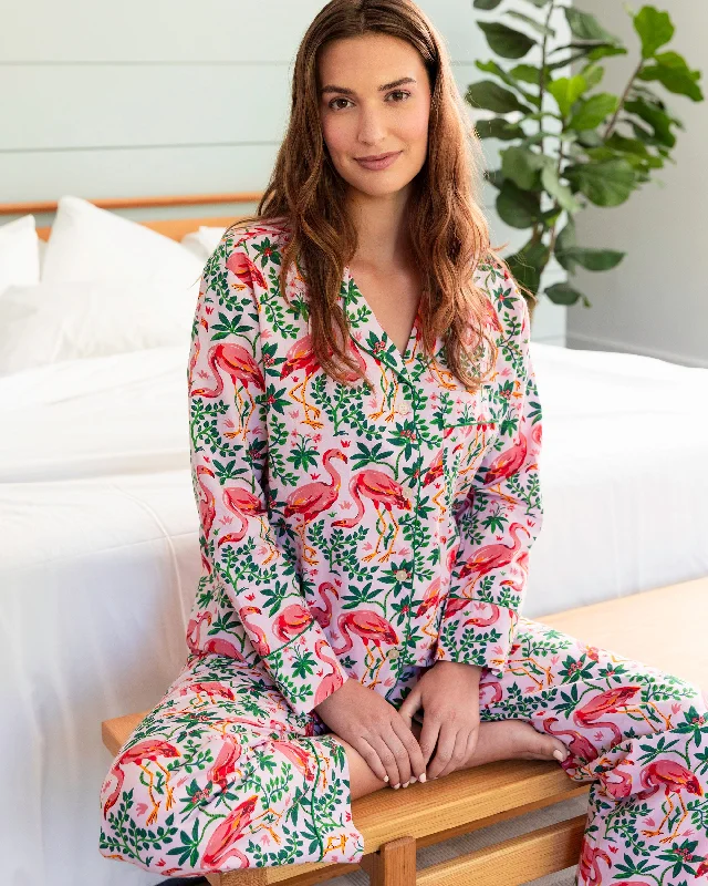 Flock of Flamingos - Long PJ Set - Rose