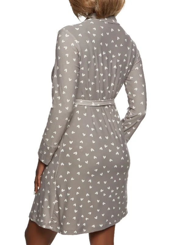 Love Sequin Print Nightgown with Robe