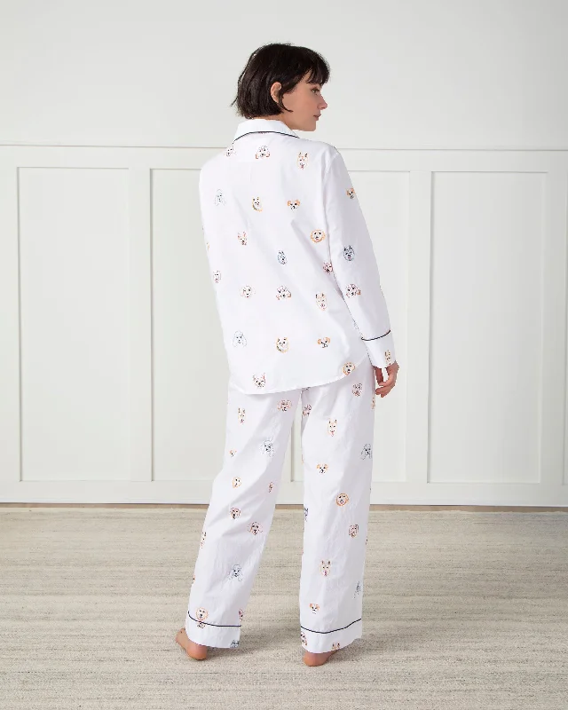 Happy Hounds - Petite Long PJ Set - Cloud