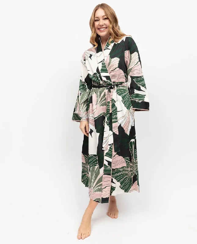 Highbury Floral Print Long Dressing Gown