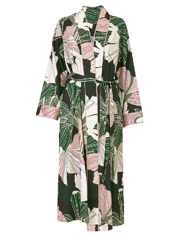 Highbury Floral Print Long Dressing Gown