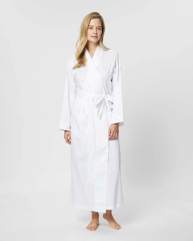 Women's Jacquard Dressing Gown - White