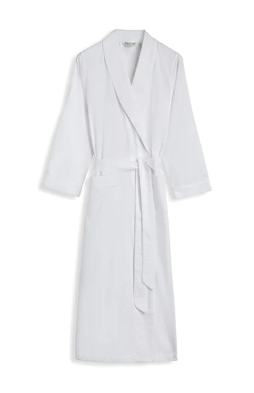 Women's Jacquard Dressing Gown - White