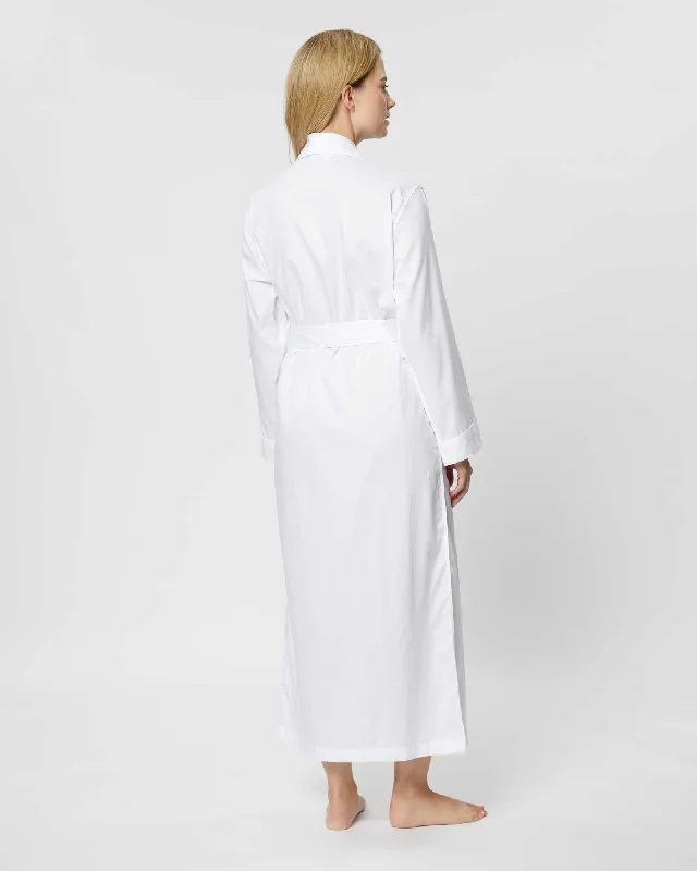 Women's Jacquard Dressing Gown - White