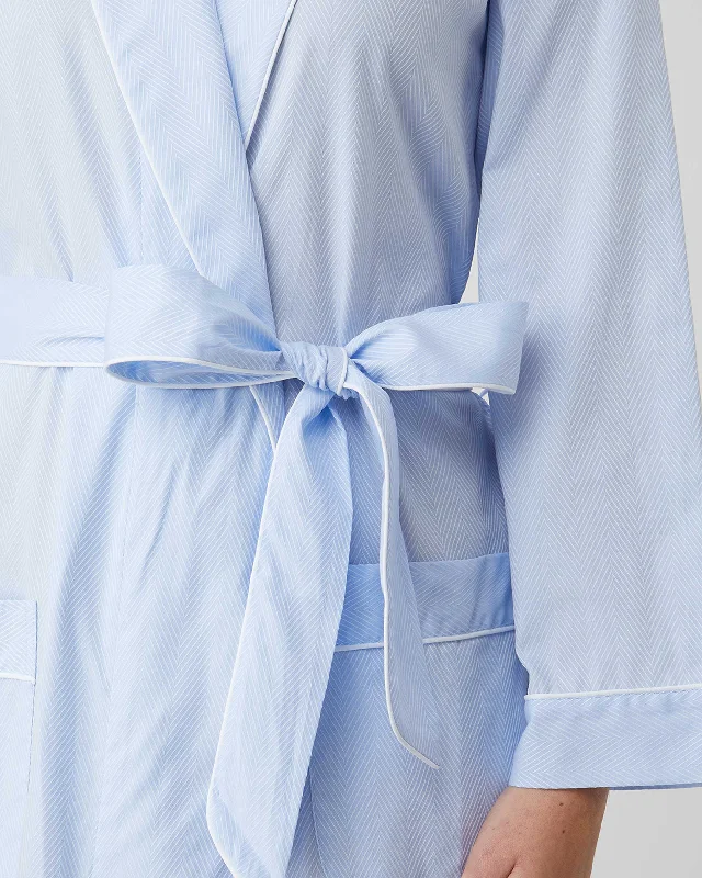 Women's Jacquard Dressing Gown - Blue