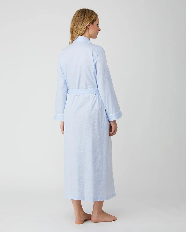 Women's Jacquard Dressing Gown - Blue