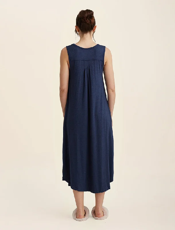 Kate Modal Soft Pleat Front Maxi Nightie