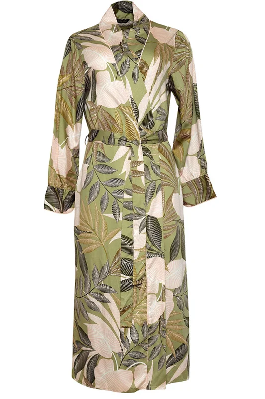 Richmond Leaf Print Long Dressing Gown