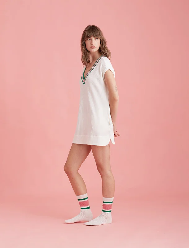 Luxe Waffle Tennis Tank Dress