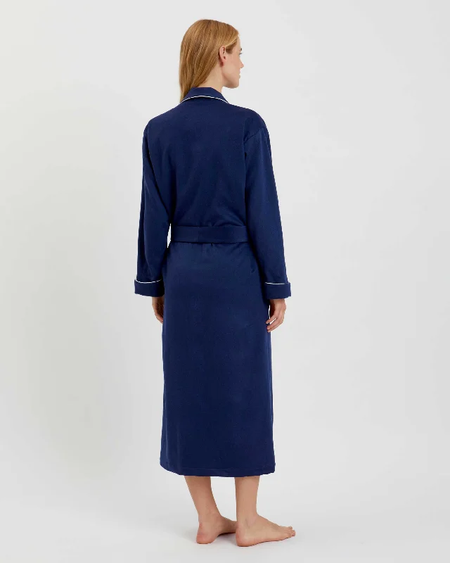 Women's Cashmere Robe - Navy