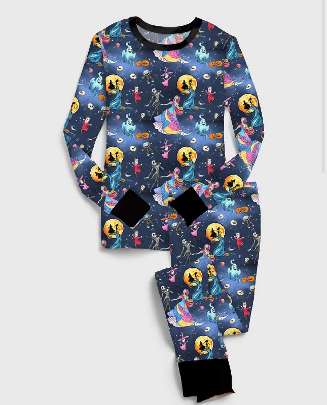 [Pre Sale] Boo Bash Nightmare Moon - Bamboo Long Sleeve Lounge Set EST SHIP MID SEPT