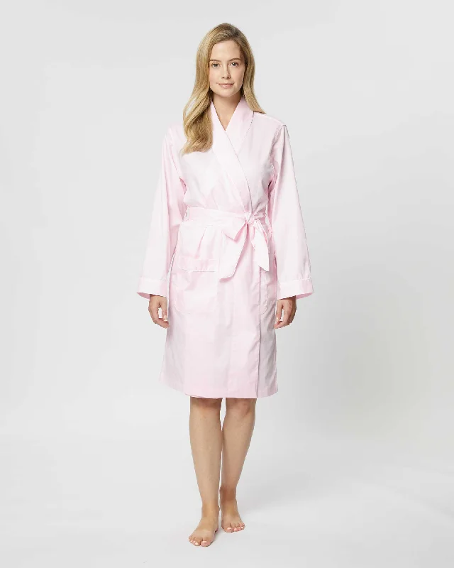 Women's Jacquard Short Dressing Gown - Pink