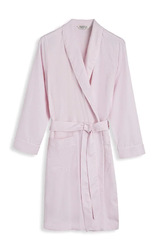 Women's Jacquard Short Dressing Gown - Pink