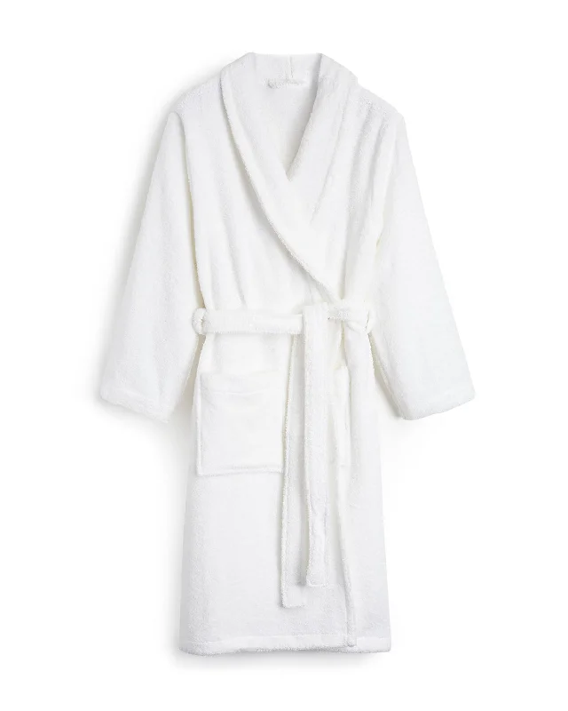 Unisex Cotton Towelling Robe - White