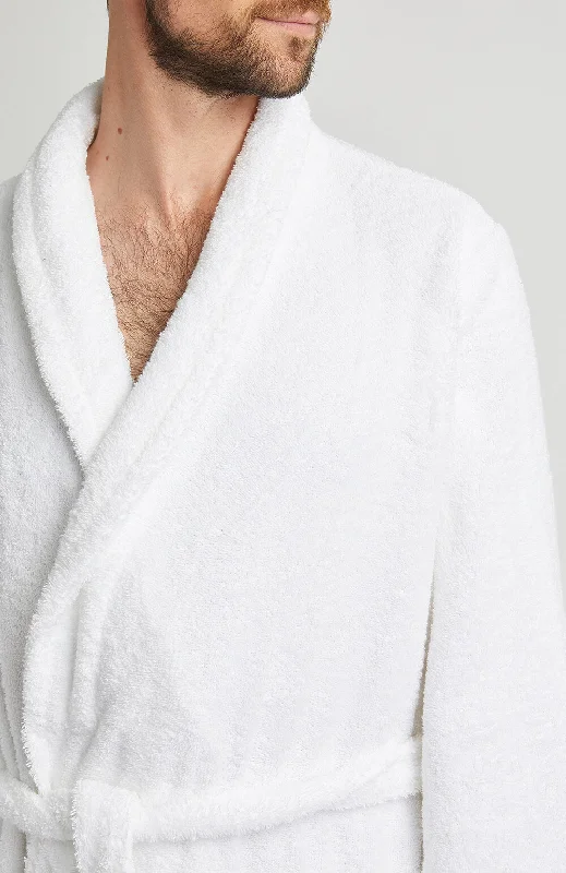 Unisex Cotton Towelling Robe - White