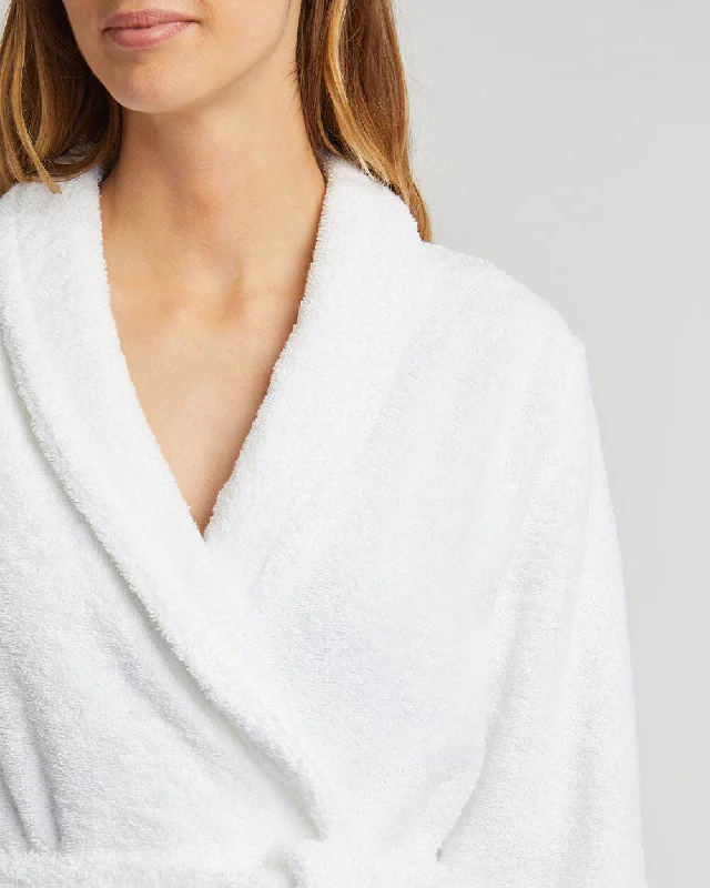 Unisex Cotton Towelling Robe - White