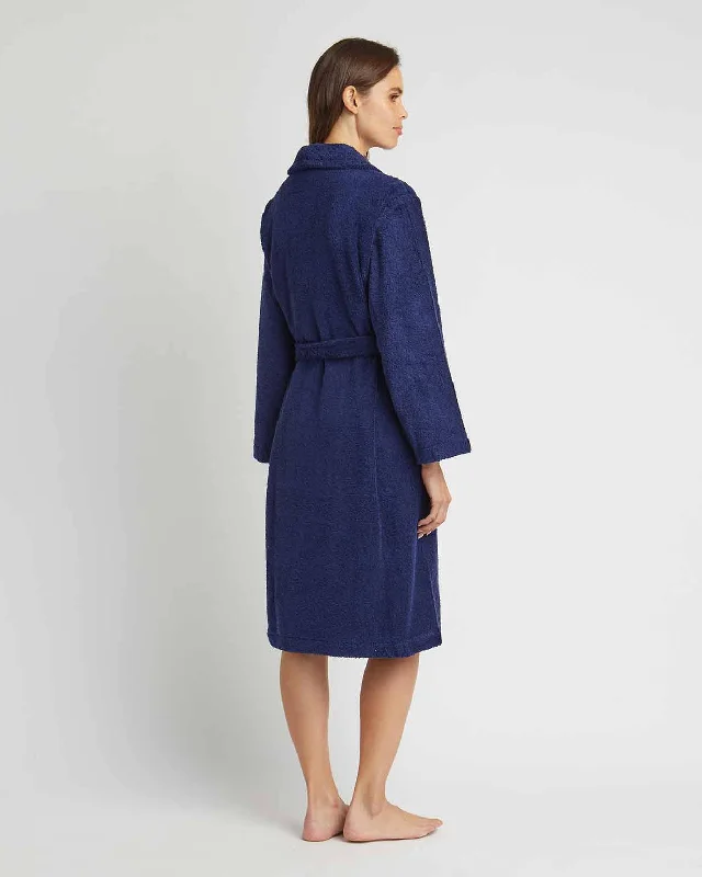 Unisex Cotton Towelling Robe - Midnight