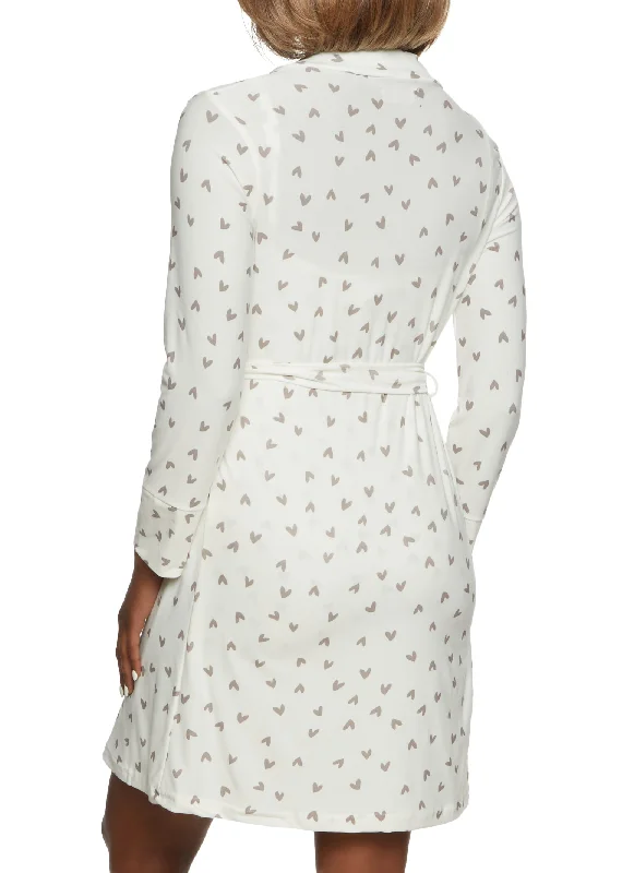 Love Sequin Print Nightgown with Robe