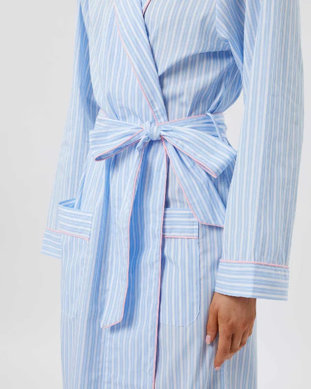 Women's Classic Cotton Dressing Gown - Lindley Stripe