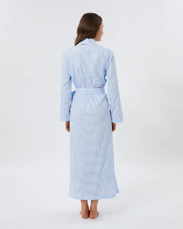 Women's Classic Cotton Dressing Gown - Lindley Stripe