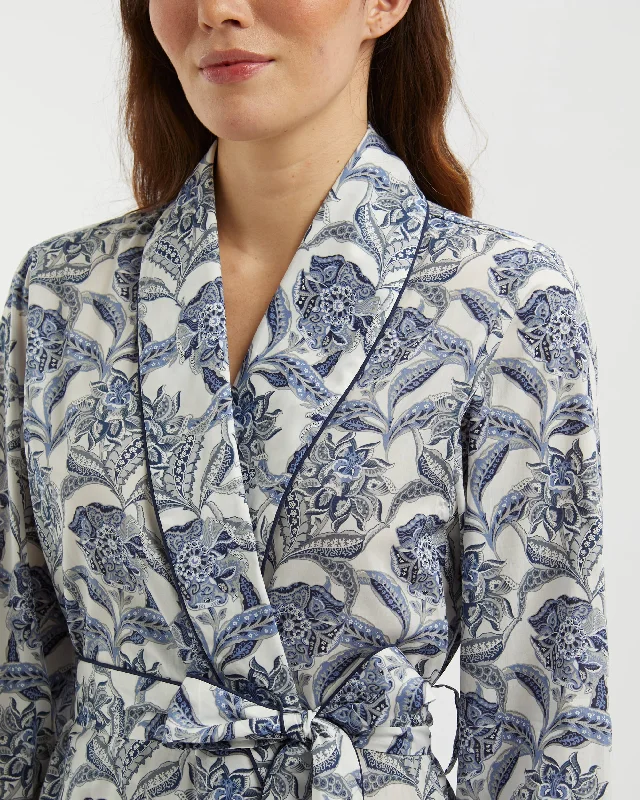 Women's Organic Cotton Dressing Gown Made with Liberty Fabric - Paradise Garden