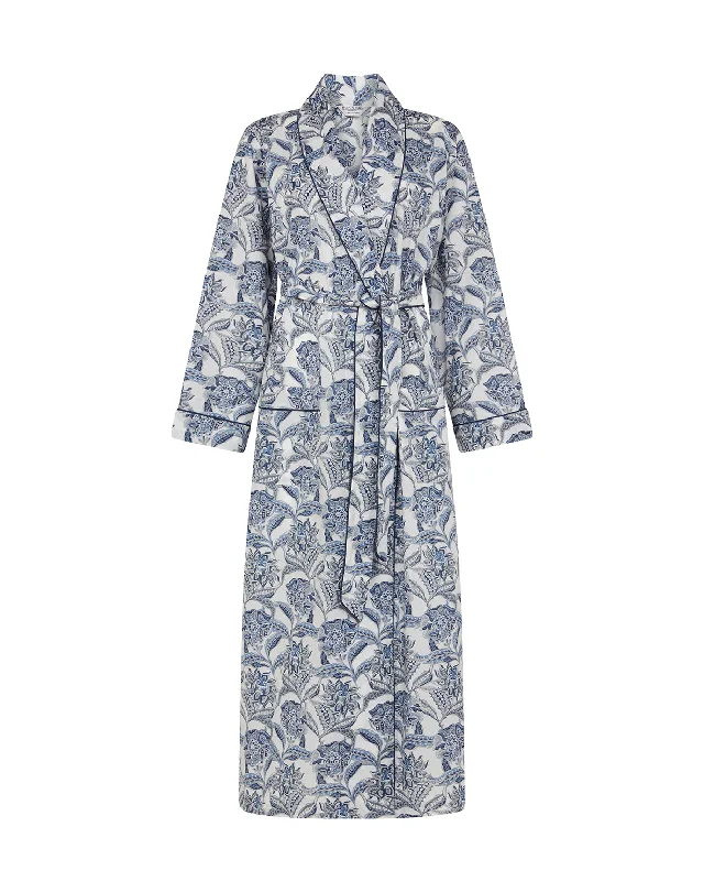 Women's Organic Cotton Dressing Gown Made with Liberty Fabric - Paradise Garden