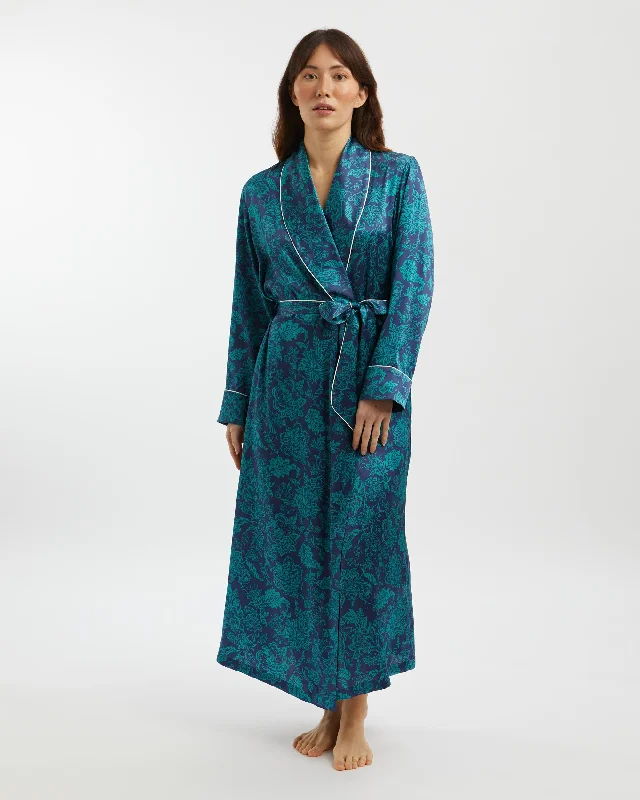 Women's Silk Dressing Gown - Christelle