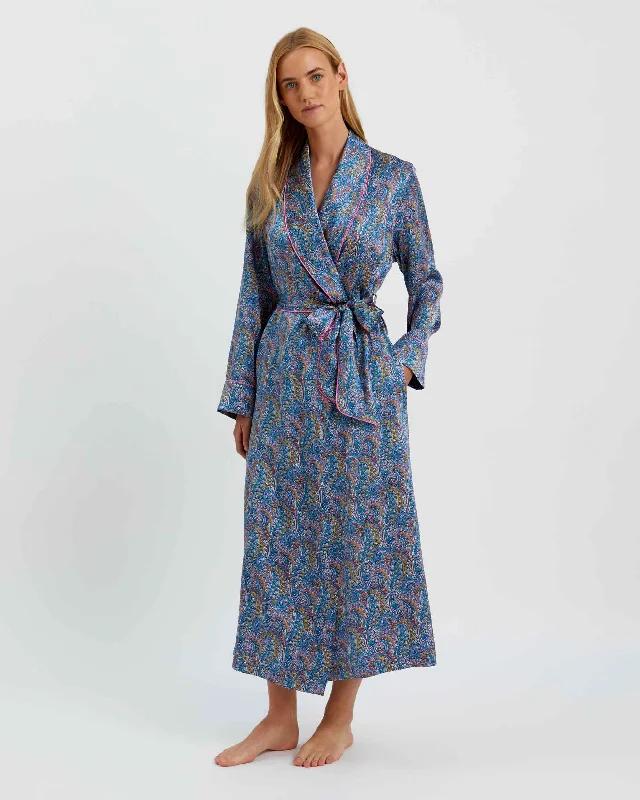 Women's Silk Dressing Gown - Tropical Prince