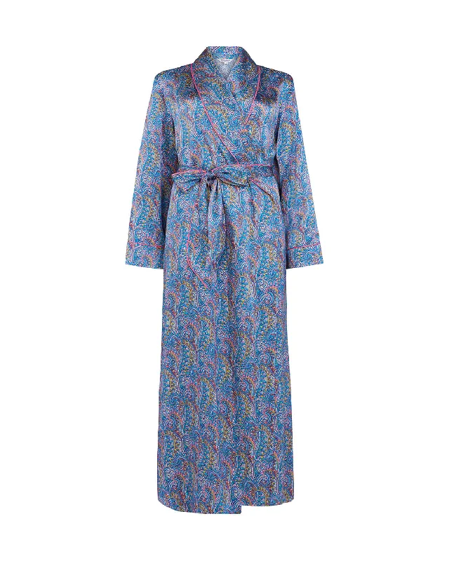 Women's Silk Dressing Gown - Tropical Prince